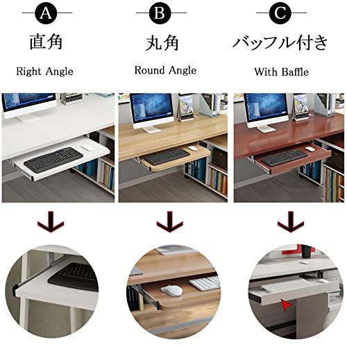 Bunte Holz-Tastaturablage, ausziehbar und langlebig, unter dem Schreibtisch, abnehmbare Tastatur- und Maus-Unterstützung, Desktop-Erweiterung für PC-Gaming und Bürogebrauch Bild 3