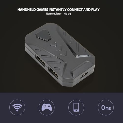 Fockety Gaming-Tastatur-Maus-Kombi-Wireless-Konverter für, Schnelles Aufladen, 4-in-1-Handyspiel-Bundle-Pack für PUBG Mobile, ABS-Material Bild 4
