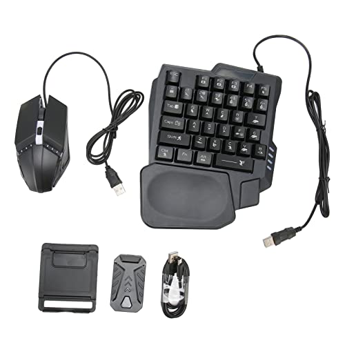 Fockety Gaming-Tastatur-Maus-Kombi-Wireless-Konverter für, Schnelles Aufladen, 4-in-1-Handyspiel-Bundle-Pack für PUBG Mobile, ABS-Material Bild 6