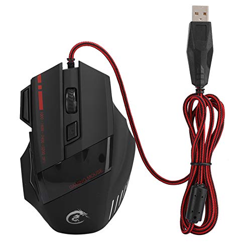 FTVOGUE J50 Gaming-Tastatur-Maus-Kombination, Einhändige Tastatur mit LED-Hintergrundbeleuchtung und 5 Einstellbaren DPI, Ergonomische Maus für PC Mac OS X, 35 Tasten, Kompaktes Design für Gamer Bild 4