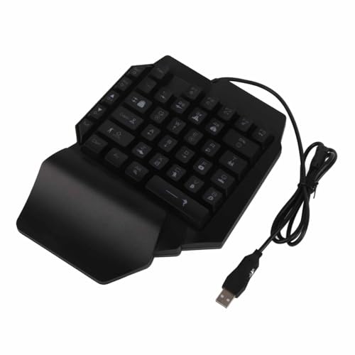 Jectse Tragbare -Gaming-Tastatur, 35 Tasten, 5.0, RGB-LED-Hintergrundbeleuchtung, mit USB-Konverter für, Kompatibel mit Tastatur, Maus, Mobilem PC, Laptop, PUBG Bild 3