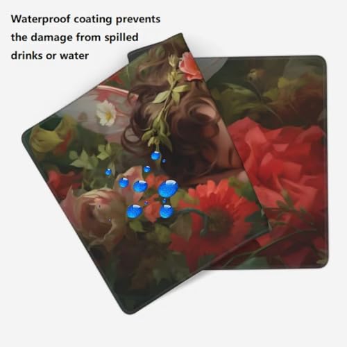Mauspad XXL 1000x500mm, Engel Mousepad XXL Mauspad Gaming Süß Mouse Pad mit Genähten Kanten, Rutschfest und Wasserabweisend Schreibtisch Unterlage Groß Desk Mat für Tastatur, Maus, PC Zubehör -MP866 Bild 6