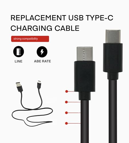 Ersatz USB-C-Schnellladekabel kompatibel mit SteelSeries Arctis 9X/Arctis Pro/Actis 7X/Arctis 7P/Arctis 9/Arctis 7/Arctis 1/Arctis 3 drahtlosen Gaming-Headsets (6FT) Bild 3