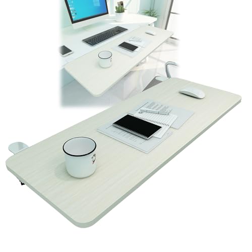 Ergonomische Schreibtischverlängerung für Computertastatur & Maus, 90° klappbar, volle Ellenbogenstütze, Holzkonstruktion, 55 x 25 cm, ideal für Home Office & Gaming Setup Bild 1