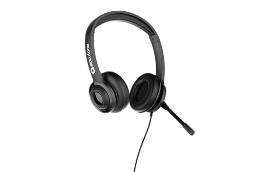 Accutone UB210 Kabelgebundenes Headset mit Mikrofon für die Arbeit, Headset mit Mikrofon für PC, Noise Cancelling Mikrofon für Videobesprechungen, Musik, Gaming Bild 2