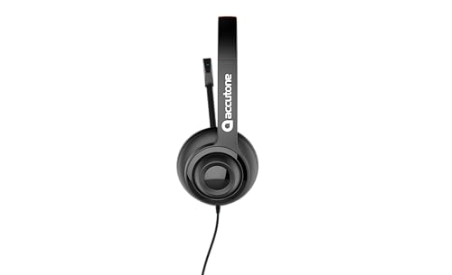 Accutone UB210 Kabelgebundenes Headset mit Mikrofon für die Arbeit, Headset mit Mikrofon für PC, Noise Cancelling Mikrofon für Videobesprechungen, Musik, Gaming Bild 4