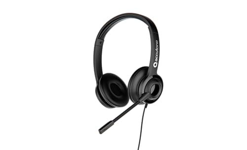Accutone UB210 Kabelgebundenes Headset mit Mikrofon für die Arbeit, Headset mit Mikrofon für PC, Noise Cancelling Mikrofon für Videobesprechungen, Musik, Gaming Bild 5