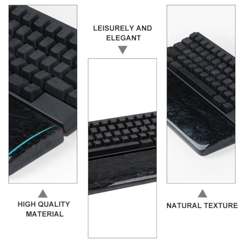 Ergonomische Handgelenkauflage für Tastatur und Maus 61cm Schwarze Harz Handstütze Druckverteiler Rutschfeste Unterstützung Beim Tippen Büro Gaming Bild 4