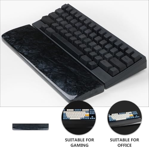 Ergonomische Handgelenkauflage für Tastatur und Maus 61cm Schwarze Harz Handstütze Druckverteiler Rutschfeste Unterstützung Beim Tippen Büro Gaming Bild 5