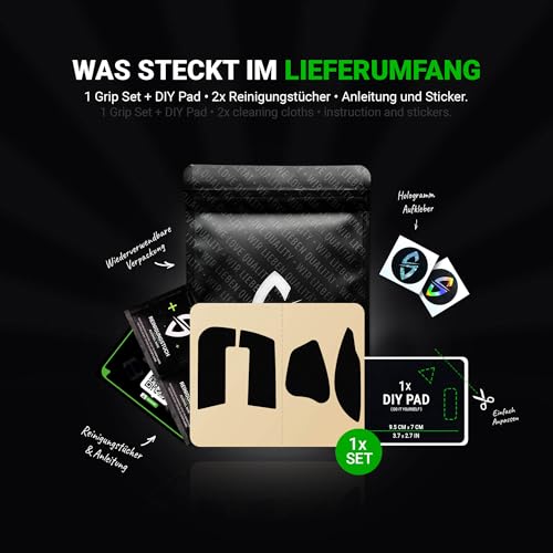 SensoryBoost Maus Grip Tape – kompatibel mit Logitech MX Master 3s (inkl. Zuschnitt-Pad) Schweißabsorbierend, extrem rutschfest & Ultradünn (0,5 mm) – Rückstandsfrei – Gaming Zubehör Bild 6