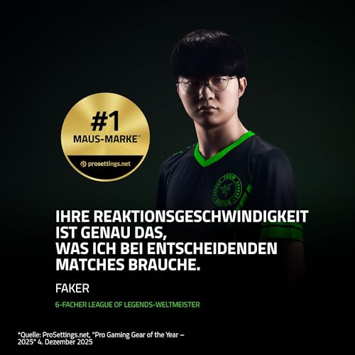 Razer Viper V4 Pro - kabellose symmetrische E-Sport-Gaming-Maus - Ultraleicht 49g - HyperSpeed Gen-2 bis 8 kHz Polling - Focus Pro 50K Sensor - optisches Scrollrad - PC/Mac | Schwarz Bild 2