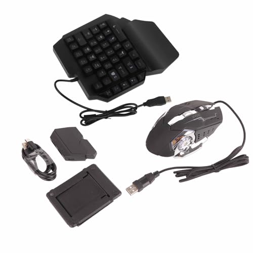Tragbare -Gaming-Tastatur, 35-Tasten-Tastatur- und Maus-Kombination mit RGB-LED-Hintergrundbeleuchtung, 5.0-Konverter für Mobile PC Laptop PUBG-Spiele Bild 1