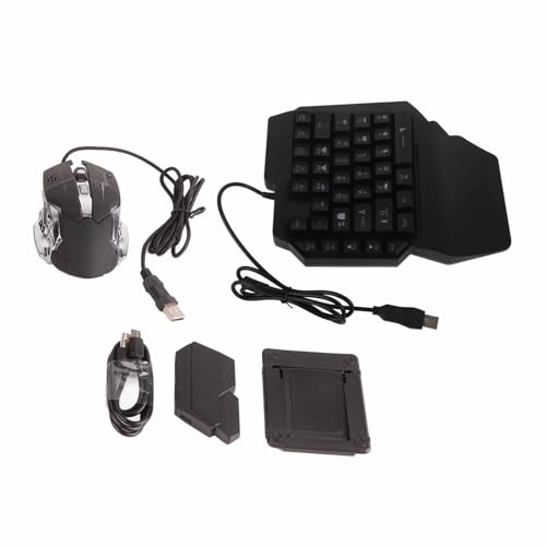 Tragbare -Gaming-Tastatur, 35-Tasten-Tastatur- und Maus-Kombination mit RGB-LED-Hintergrundbeleuchtung, 5.0-Konverter für Mobile PC Laptop PUBG-Spiele Bild 6