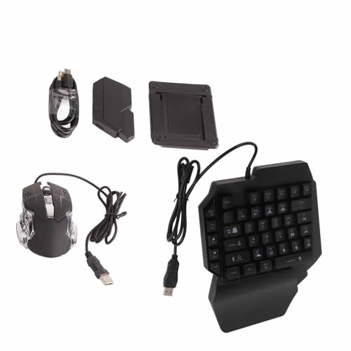 Tragbare -Gaming-Tastatur, 35-Tasten-Tastatur- und Maus-Kombination mit RGB-LED-Hintergrundbeleuchtung, 5.0-Konverter für Mobile PC Laptop PUBG-Spiele Bild 7