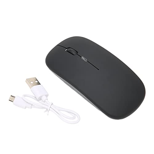 2,4 G Ultradünne Kabellose Gaming-Maus mit Farbiger Hintergrundbeleuchtung für Laptop, Büro, Reisen, ABS-Material (Schwarz) Bild 1
