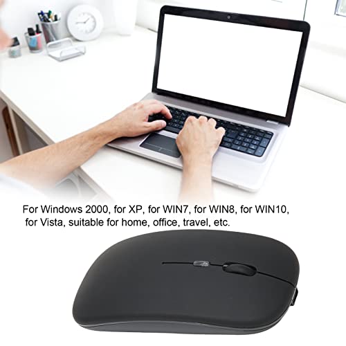 2,4 G Ultradünne Kabellose Gaming-Maus mit Farbiger Hintergrundbeleuchtung für Laptop, Büro, Reisen, ABS-Material (Schwarz) Bild 4