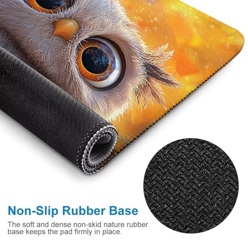 Mauspad Teetasse Eule, kleines Mousepad 26 x 21 cm, mit Rutschfester Gummiunterseite, wasserdichtes Mauspad, Gaming Mousepad für Damen, Herren, kabellose Maus Laptops, Zuhause, Büro, Reisen g-82 Bild 2