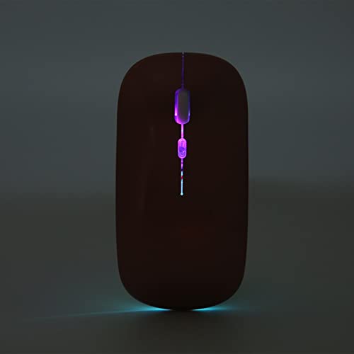 2,4 G Ultradünne Kabellose Gaming-Maus mit Farbiger Hintergrundbeleuchtung für Laptop, Büro, Reisen, ABS-Material (Roségold) Bild 3