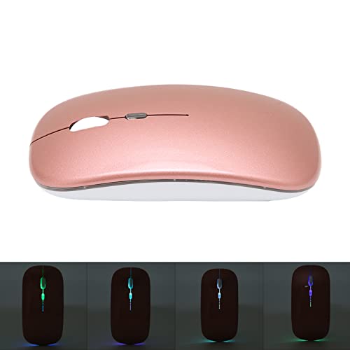 2,4 G Ultradünne Kabellose Gaming-Maus mit Farbiger Hintergrundbeleuchtung für Laptop, Büro, Reisen, ABS-Material (Roségold) Bild 4