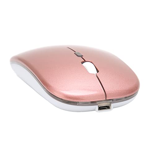 2,4 G Ultradünne Kabellose Gaming-Maus mit Farbiger Hintergrundbeleuchtung für Laptop, Büro, Reisen, ABS-Material (Roségold) Bild 7