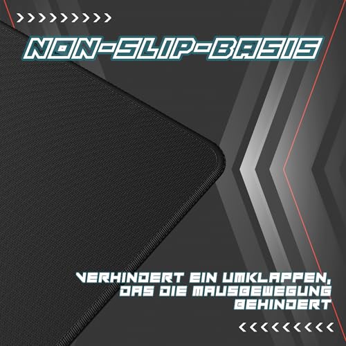Schreibtischunterlage XXL Mauspad Gaming | Schreibtischunterlage Groß Maus Pad | Großes Mauspad XXL Gaming | Tastatur Unterlage Schreibtisch Matte - Mousepad 900x400 mm, Schwarz Sakura Bild 3