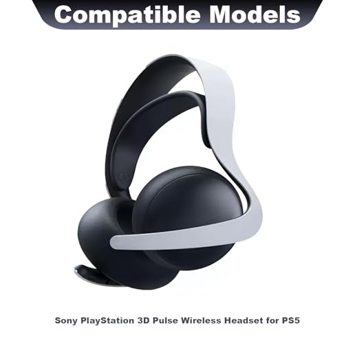 Ersatz Ohrpolster für Sony PlayStation 5 Pulse 3D Wireless Headset, 1 Paar Weiche Ohrpolster aus Proteinleder mit Memory Schaum, Langlebige Ersatzpolster für PS5 Kopfhörer in Schwarz Bild 2