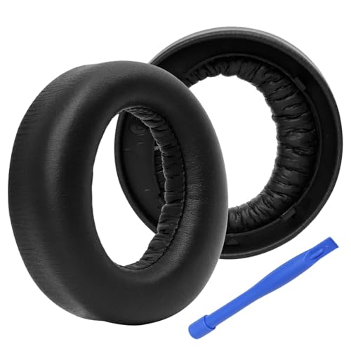 Ersatz Ohrpolster für Sony PlayStation 5 Pulse 3D Wireless Headset, 1 Paar Weiche Ohrpolster aus Proteinleder mit Memory Schaum, Langlebige Ersatzpolster für PS5 Kopfhörer in Schwarz Bild 7
