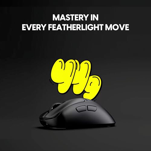 Pulsar Gaming Gears Xlite Crazylight Kabellose Gaming-Maus, Ultraleicht, 44 g, optischer Schalter, 32000 DPI, 750 IPS, XS-1-Sensor, 8K-kompatibel (Medium, Jet Black) Bild 3