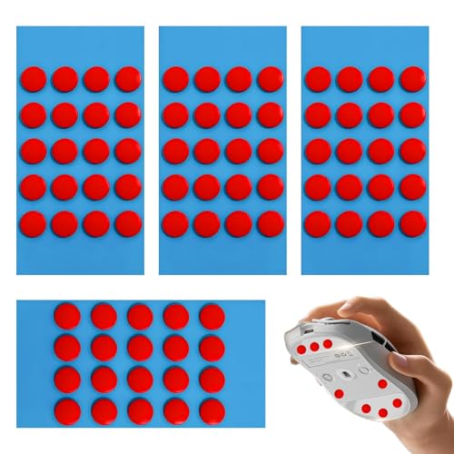 80 Stück Mouse Skates Set, Premium Skates für Gaming Mäuse, Ultra Glatte Maus Skates, Perfekte Gleiteigenschaften für Gaming, Büro 6mm Bild 1