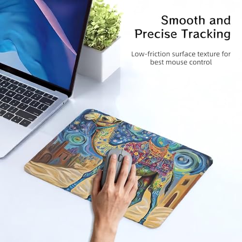Mauspad Gaming Abstrakt 260x210x3mm, Kamel Mousepad Klein mit Unterlage aus Mikrofaser & Gummi, Hohe Präzision & Stoßdämpfend Tastatur Unterlage, Maus Pad PC für Homeoffice Gamer Geschenk M3-37 Bild 4