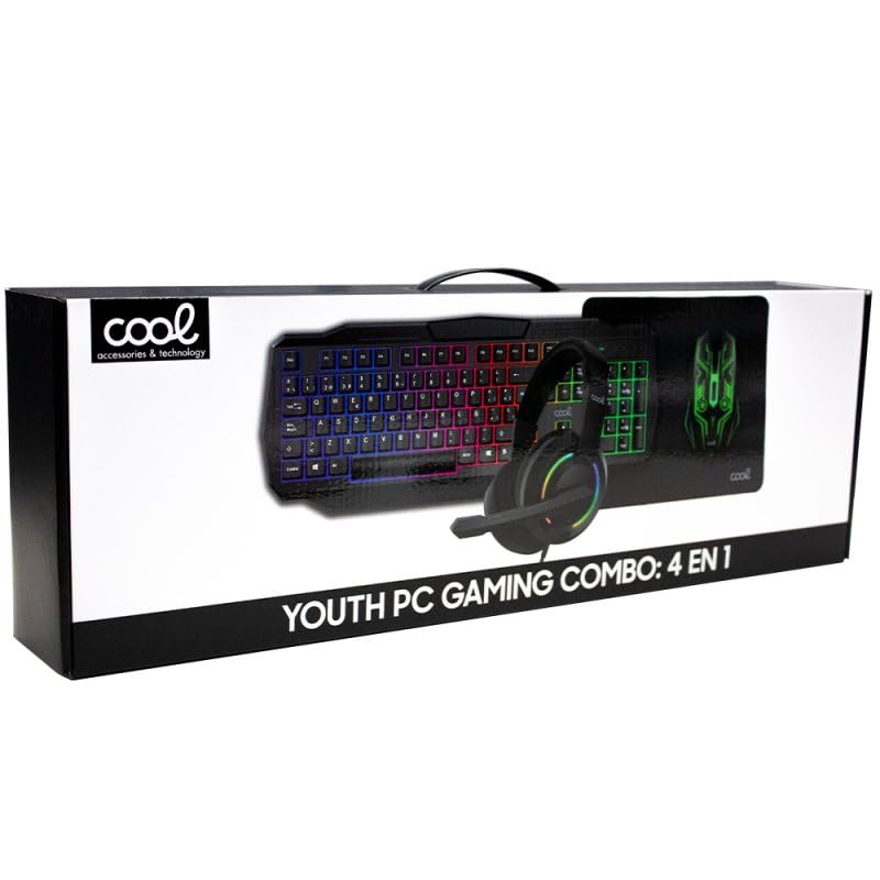 USB-Gaming-PC-Tastatur (4-in-1-Kombi) + Maus + Kopfhörer + Mauspad von Cool Youth (Spanisch) Bild 7