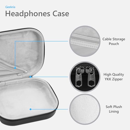 Geekria PRO Robuste Kopfhörer-Hülle, kompatibel mit Bose QC Ultra II/SE/45/35 II Gaming-Headset, Hartschale, langlebig, mehrschichtiger Schutz, Reisetasche (schwarz) Bild 2
