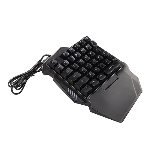 Einhand-Gaming-Tastatur-Maus-Konverter-Set mit Hintergrundbeleuchtung für PUBG, Professioneller Gaming-Maus-Konverter mit 35 Tasten für, ABS-Material Bild 3