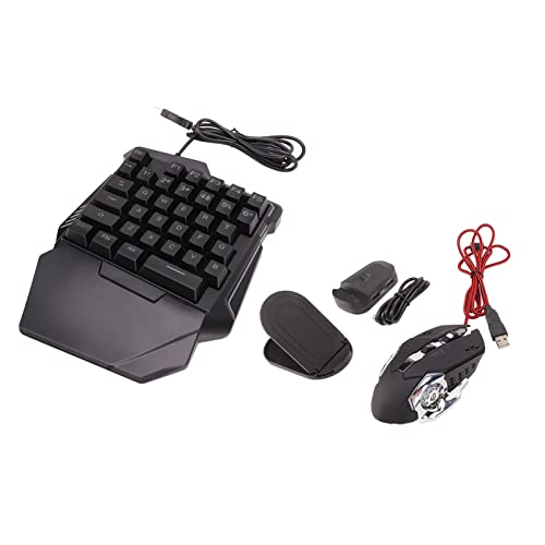 Einhand-Gaming-Tastatur-Maus-Konverter-Set mit Hintergrundbeleuchtung für PUBG, Professioneller Gaming-Maus-Konverter mit 35 Tasten für, ABS-Material Bild 5