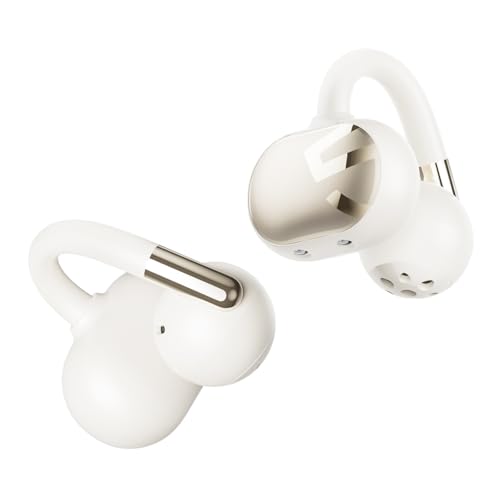 SoundPEATS Clip1 Open Ear Kopfhörer, Hi-Res LDAC Clip On Kopfhörer, 40 Std. Akku Schnellladung, Dolby Audio Bluetooth 5.4 Mehrpunkt IPX5 Wasserfest, Leichtes Komfort, In Ear Detection, Beige Bild 1