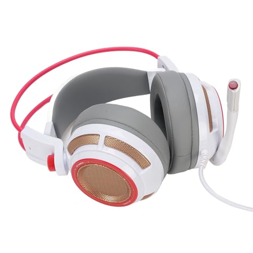 Gaming-Headset 7.1 Surround Sound, Vibrierendes USB-Headset, LED-Licht-Kopfhörer für Gaming, Adaptiver Doppelkopfbügel, ABS/PC-Material Bild 4