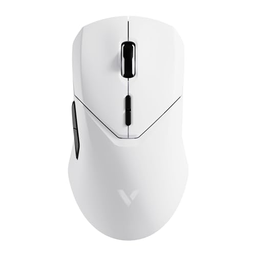 Rapoo VT9Pro 4K Kabellose Gaming-Maus mit PAW 3398 Sensor, 26000 DPI, 4000Hz Abfragerate, 0.25ms Reaktionszeit, 10 Programmierbare Tasten, 160 Stunden Akkulaufzei, Integrierter Speicher-Weiß Bild 1