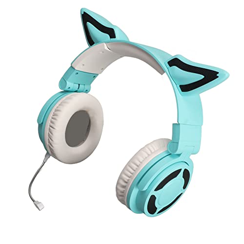 RGB Cat Ear Headset 5.3 Drahtlose Rauschunterdrückung Typ C Faltbares Gaming-Headset mit Mikrofon Zum Hören Ist Grundlegende Surround für die Erreichung des Headset-Kanals Virtual 7 1 Bild 3