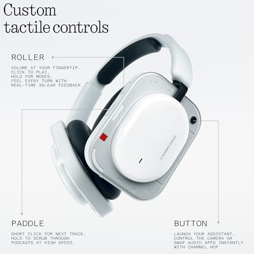 Nothing Headphone (a) Kabellose Over-Ear Kopfhörer mit ANC, bis zu 135h Akkulaufzeit, Hi-Res, LDAC, Anpassbare taktile Steuerung – Schwarz Bild 5