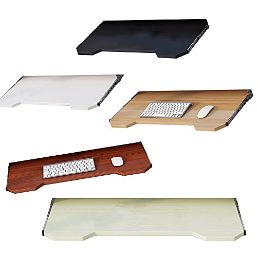 Großes Tastatur- und Maus-Tablett für den Schreibtisch, verschiebbare Tastaturablage, Schwarz/Walnuss/Teak/Ahorn, perfekt für Heimbüro und Gaming-Setup Bild 1