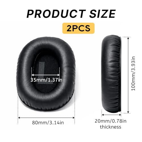 for Logitech Ohrpolster G Pro X Aus Memory-Schaum Mit Proteinleder, Komfortabler Over-Ear Ersatz Für Gaming Headset,Geräuschdämpfend,Langlebig,Passgenau Für Logitech G Pro X Kopfhörer Schutz Bild 2