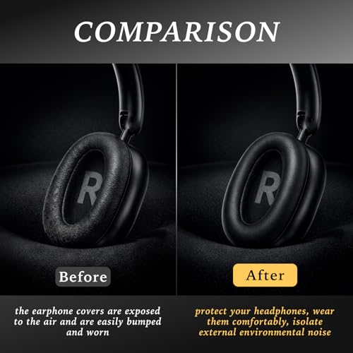 for Logitech Ohrpolster G Pro X Aus Memory-Schaum Mit Proteinleder, Komfortabler Over-Ear Ersatz Für Gaming Headset,Geräuschdämpfend,Langlebig,Passgenau Für Logitech G Pro X Kopfhörer Schutz Bild 3