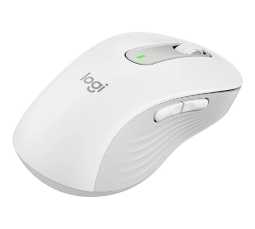 Logitech Signature M650 L for Business kabellose Maus, Logi Bolt, für große Hände, Bluetooth, SmartWheel, für Linkshänder - weiß【Bulk - ohne Verpackung】 Bild 3