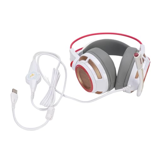 BONKZEBU Mehrkanal-Gaming-Headset, 7.1-Surround-Sound, USB-Kopfhörer, LED-Licht-Headset für Gaming, Innovatives Mikrofon, Bequemes Langzeit-Tragen Bild 4
