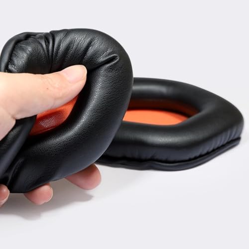 Ersatz Ohrpolster für ASUS Rog Strix 7.1 RGB Gaming-Headset, Ohrenschützer mit Schnalle Atmungsaktives Mesh+Memory Schwamm Kopfhörer Proteinhaut Abdeckung (Netz OR,1:1) Bild 2