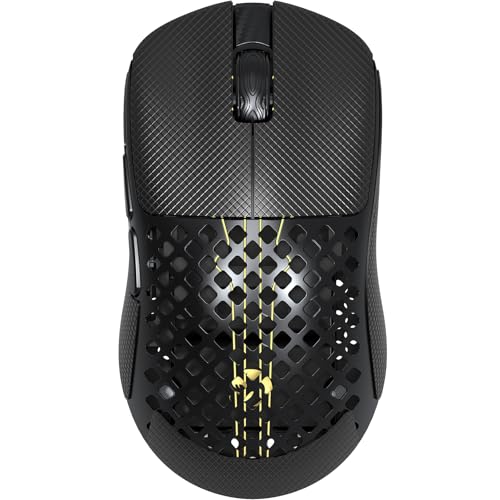 ATTACK SHARK MAMBASNAKE M2 Kohlefaser Funk Gaming - Maus, 41g Ultraleicht, PixArt PAW3395PRO Sensor, Bis 40000 DPI, 100M Klicks, 2.4G/BT/USB - C Wired, Für PC/Xbox/PS/Mac - Schwarz (Mit Griffband) Bild 1