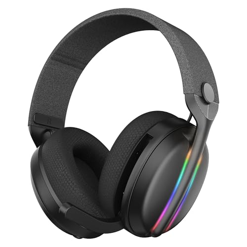 SUBSONIC - Gaming-Headset Vektra - Kabelloses Headset mit RGB-LEDs und Einziehbarem Mikrofon, Headset-Steuerung, Stereoklang - Kompatibel mit PS5, Xbox, Switch 2, Switch, PC und Smartphone - Schwarz Bild 1