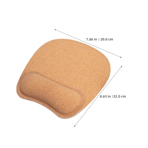 Cabilock 2 Stück Ergonomische Maus Handgelenkauflagen aus Kork rutschfeste Gepolsterte Mauspads für Laptoppc Handgelenkstütze für Büro und Gaming Bild 2