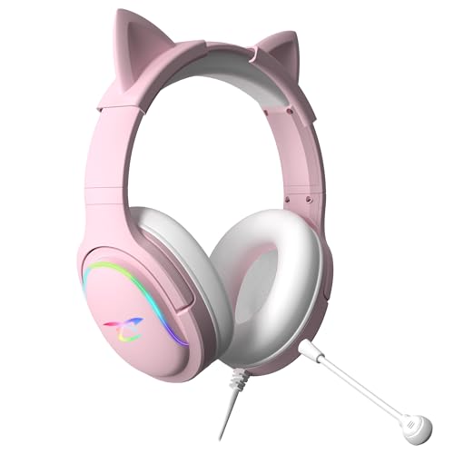SUBSONIC – Gaming-Headset Spectra. Headset für PS5, PS4, PC, Xbox - 50 mm-Lautsprecher, Neigbares Mikrofon, Dynamische RGB-LEDs, Fernbedienung mit Integrierter Lautstärkeregelung und Stummschalttaste Bild 1