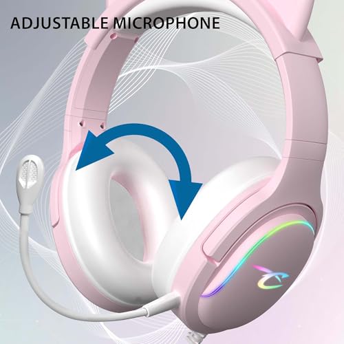 SUBSONIC – Gaming-Headset Spectra. Headset für PS5, PS4, PC, Xbox - 50 mm-Lautsprecher, Neigbares Mikrofon, Dynamische RGB-LEDs, Fernbedienung mit Integrierter Lautstärkeregelung und Stummschalttaste Bild 6